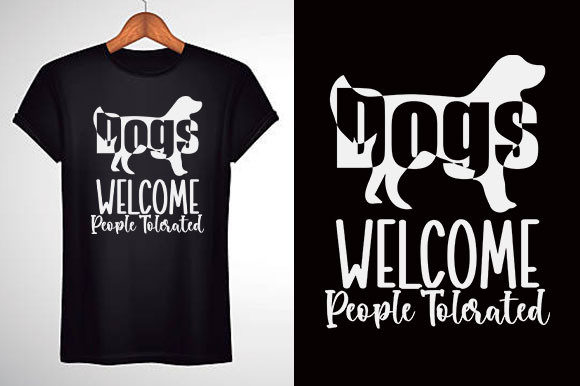 Dog SVG Design: Dogs Welcome, People