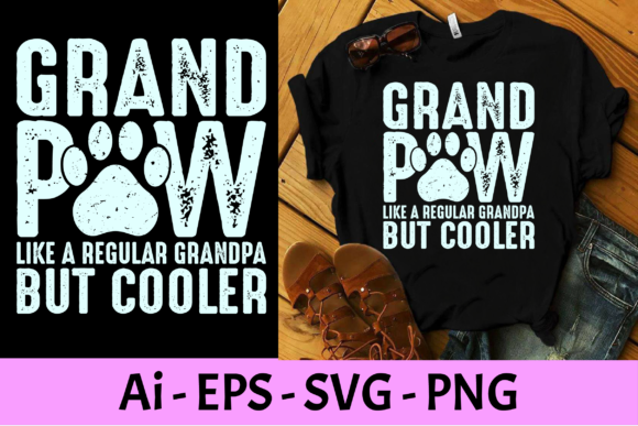 Grand Paw Like a Regular Grandpa Dog SVG